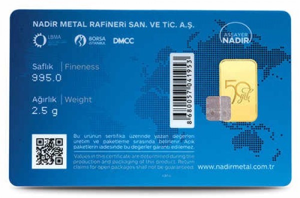 Nadir Gold 24 Ayar 2.5 Gram Altın