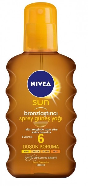 Nivea Sun Bronzlaştırıcı 6 Faktör Sprey 200 ml
