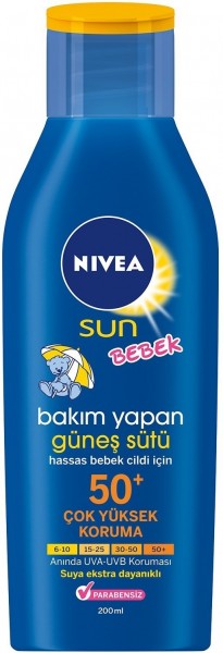 Nivea Sun Bebek Bakım Yapan Güneş Sütü 50+ Faktör 200 ml