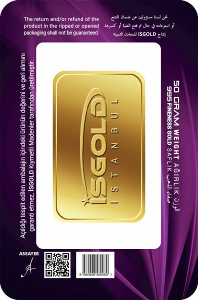 İsgold 24 Ayar 50 Gram Altın