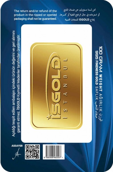 İsgold 24 Ayar 100 Gram Altın