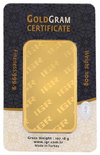 IGR 999.9 Milyem 100 Gram Altın