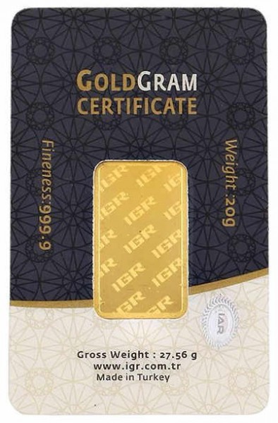 IGR 999.9 Milyem 20 Gram Altın