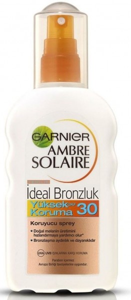 Garnier Ambre Solaire İdeal Bronzluk 30 Faktör Sprey 200 ml (30 Faktör)