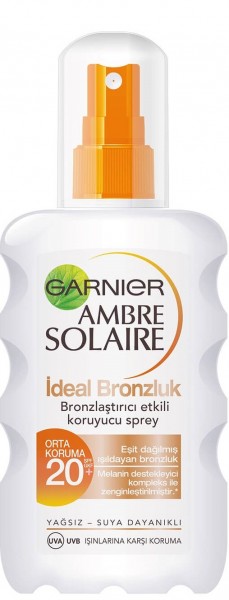Garnier Ambre Solaire İdeal Bronzluk 20 Faktör Sprey 200 ml (20 Faktör)