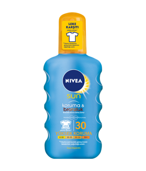 Nivea Sun Koruma & Bronzluk 30 Faktör Sprey 200 ml (30 Faktör)