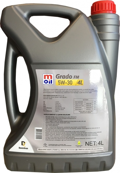 M-Oil Grado FM 5W-30 Motor Yağı (4 litre)