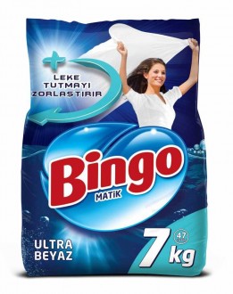 Bingo Matik Ultra Beyaz Toz Çamaşır Deterjanı 7 kg