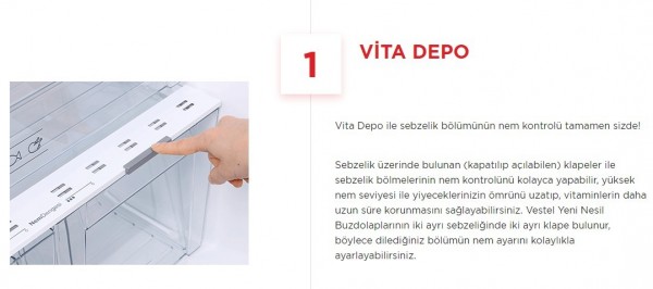 Vestel NFK600 E A++ Buzdolabı