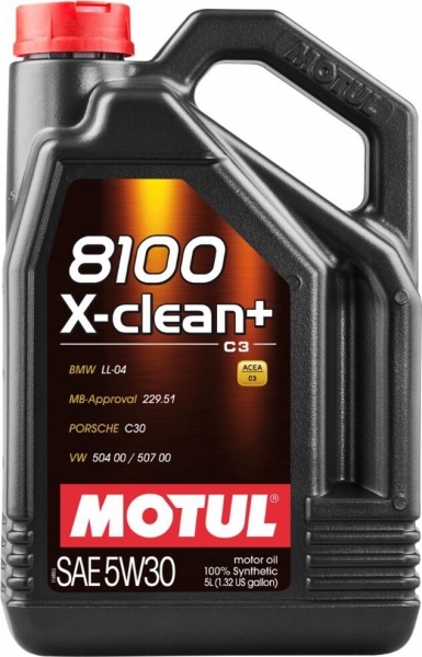 Motul 8100 X-Clean+ 5W-30 Motor Yağı (5 litre)