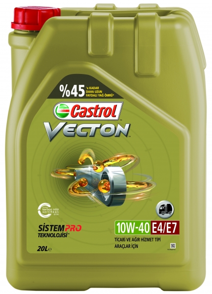 Castrol Vecton Long Drain C4 E7 10W-40 Motor Yağı (20 litre)