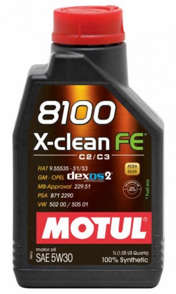 Motul 8100 X-Clean FE 5W-30 Motor Yağı (1 litre)
