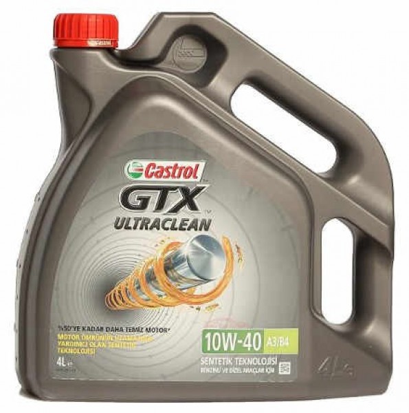 Castrol GTX Ultraclean 10W-40 Motor Yağı (4 litre)