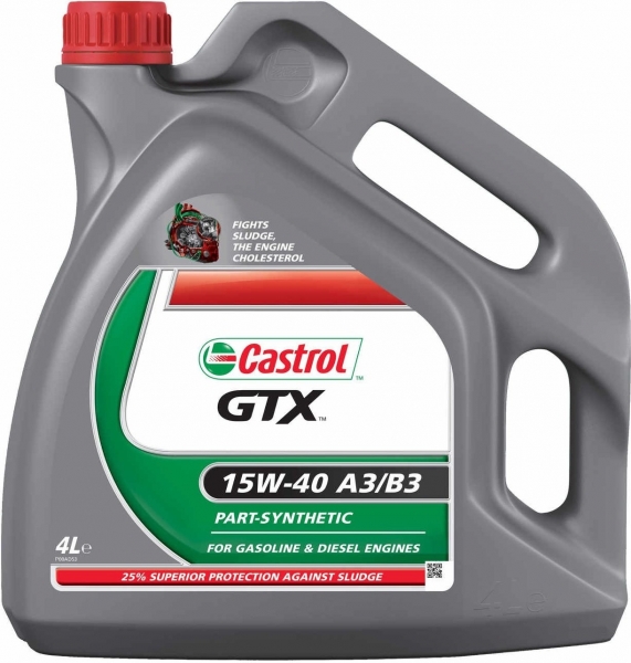 Castrol GTX 15W-40 A3/B3 Motor Yağı (4 litre)