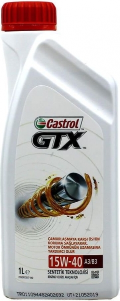 Castrol GTX 15W-40 A3/B3 Motor Yağı (1 litre)