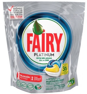 Fairy Platinum Hepsi Bir Arada Tablet Bulaşık Makinesi Deterjanı 36 Adet
