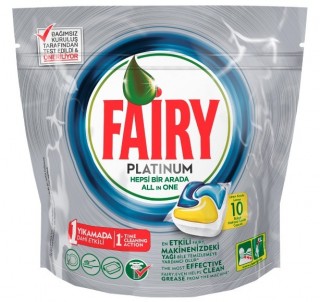 Fairy Platinum Hepsi Bir Arada Tablet Bulaşık Deterjanı 10 Adet