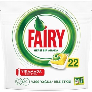 Fairy Hepsi Bir Arada Tablet Bulaşık Makinesi Deterjanı 22 Adet