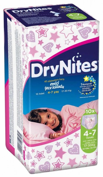 Huggies DryNites 4-7 Yaş Kız 10 Adet Bebek Bezi