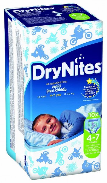 Huggies DryNites 4-7 Yaş Erkek 10 Adet Bebek Bezi