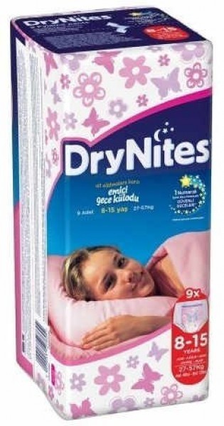 Huggies DryNites 8-15 Yaş Kız 9 Adet Bebek Bezi