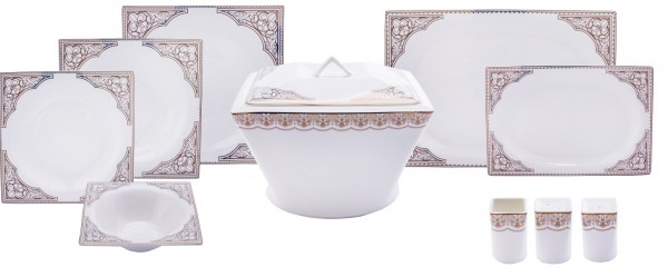 Karaca Fine Pearl Turkori 61 Parça Yemek Takımı