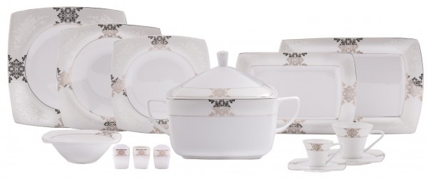 Karaca Fine Pearl Barok 86 Parça Yemek Takımı