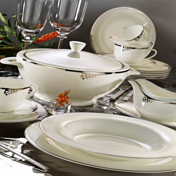 Kütahya Porselen Bone 60116 86 Parça Yemek Takımı