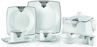 Taç Firuz Platin 85 Parça Yemek Takımı
