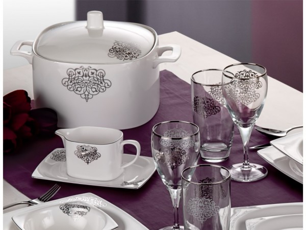 Taç Elegance Dynasty Platin 85 Parça Yemek Takımı