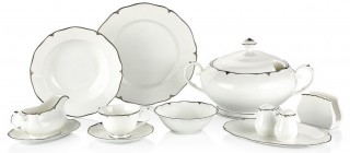 Taç Lamer Platin 84 Parça Yemek Takımı