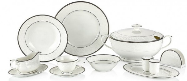 Taç Lilly Platin 84 Parça Yemek Takımı