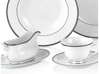 Taç Lilly Platin 84 Parça Yemek Takımı