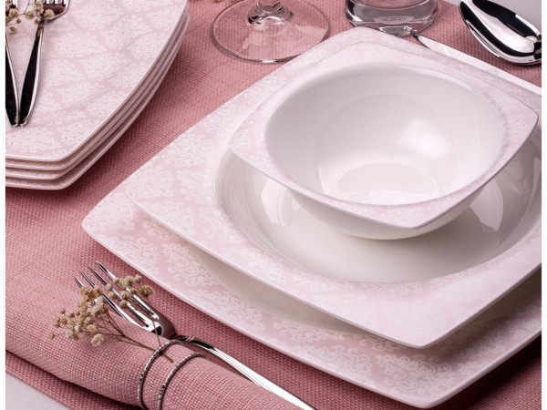 Taç Elegance Pink 85 Parça Yemek Takımı