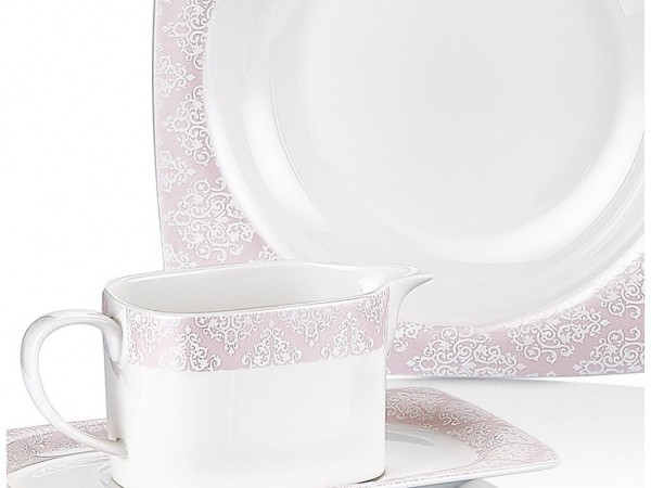 Taç Elegance Pink 85 Parça Yemek Takımı