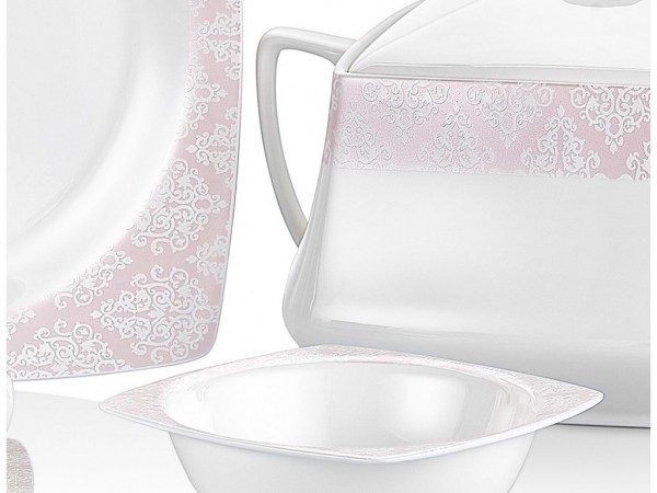 Taç Elegance Pink 85 Parça Yemek Takımı