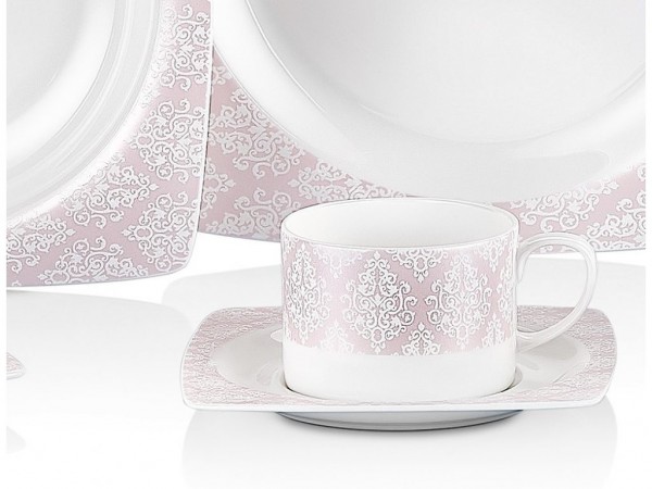 Taç Elegance Pink 85 Parça Yemek Takımı