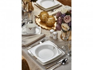 Taç Efser Gold 85 Parça Yemek Takımı