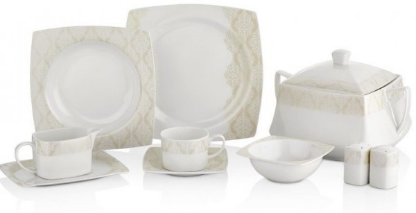 Taç Elegance Katre Rose 85 Parça Yemek Takımı