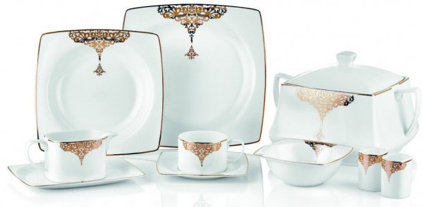 Taç Sultan Gold 85 Parça Yemek Takımı