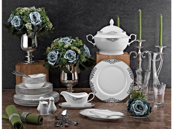 Taç Wedding Serisi Jewel 61 Parça Yemek Takımı