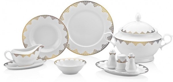 Taç Bride Wedding Serisi 61 Parça Yemek Takımı