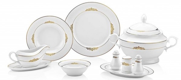 Taç Wedding Serisi Tiara 61 Parça Yemek Takımı