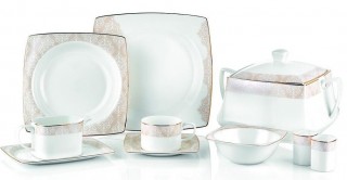 Taç Elegance Katre Cappucino 85 Parça Yemek Takımı