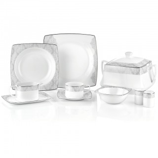 Taç Elegance Katre Platin 85 Parça Yemek Takımı