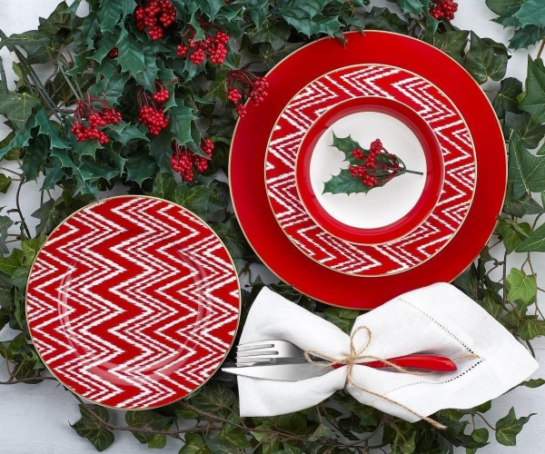 Neva Valentine N2586 24 Parça Yemek Takımı (Kırmızı)