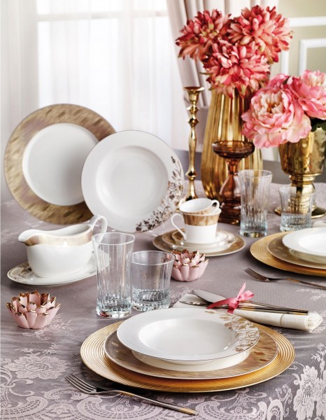 Pierre Cardin Elisabeth Gold 86 Parça Yemek Takımı