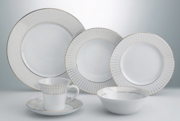 Emsan Moon Grid Gold 86 Parça Yemek Takımı