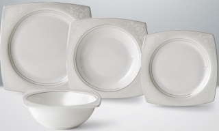 Emsan Fine Pearl Selen Platinium 83 Parça Yemek Takımı