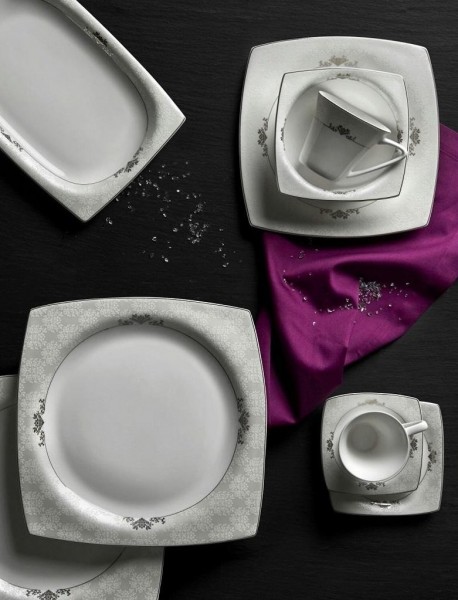 Emsan Fine Pearl Queen Platinium 83 Parça Yemek Takımı